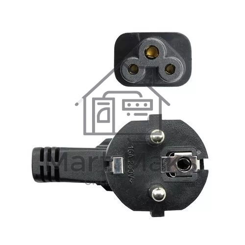 Кабель питания VCOM для ноутбуков 3М 3G*0.5mm 220V (CE022-CU) VDE стандарт