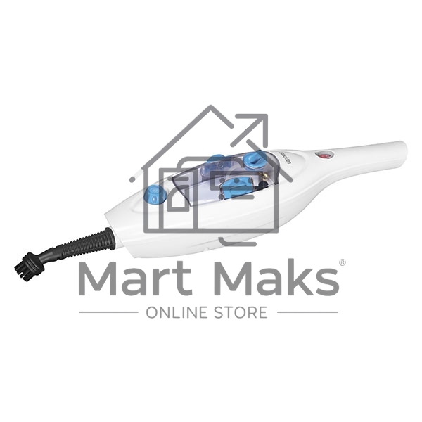 Паровая швабра Blackton Bt SM1114 White-blue, Мощность 1300 Вт, 2 в 1. Вертикальная и компактная, Резервуар для воды 300 мл, Время неприрывной работы до 20 минут, Быстрая и эффективная очистка всех типов полового покрытия: паркет, линолеум, плитка, Уничто