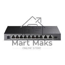 Сетевой коммутатор TP-LINK 1xSFP 1xRJ45 Количество портов PoE+ 6 123 Вт TL-SG1210PP