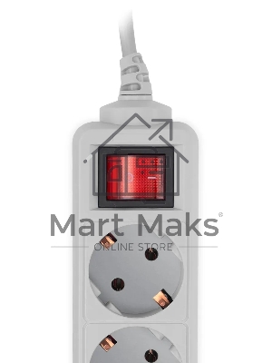 Сетевой фильтр PC Pet AP01006-3-GR 3м (5 розеток) серый