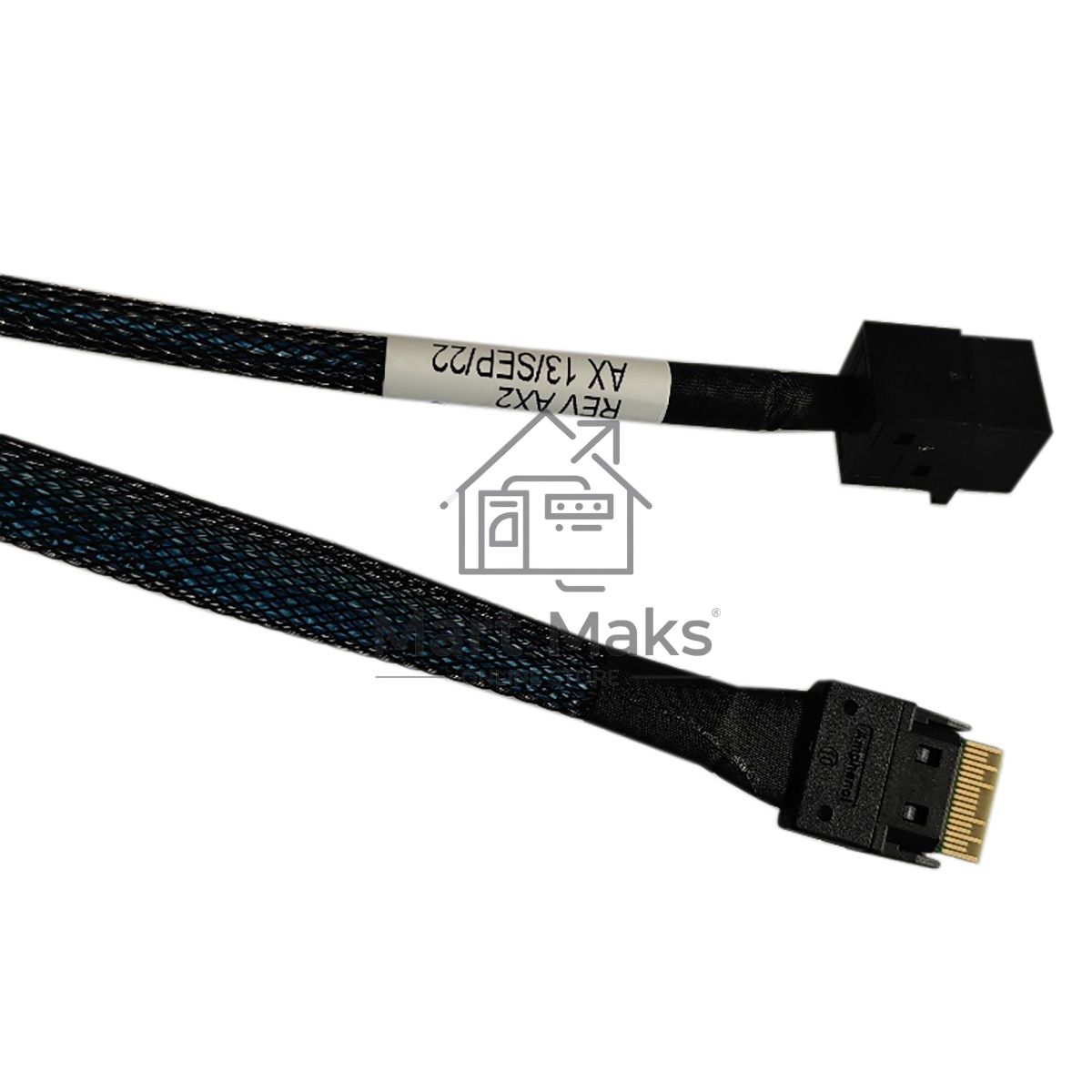 Кабель Amphenol RSL38-2804 Slimline SASx4 (SFF8654) -to- HD MiniSAS x4 (SFF8643) 80cm