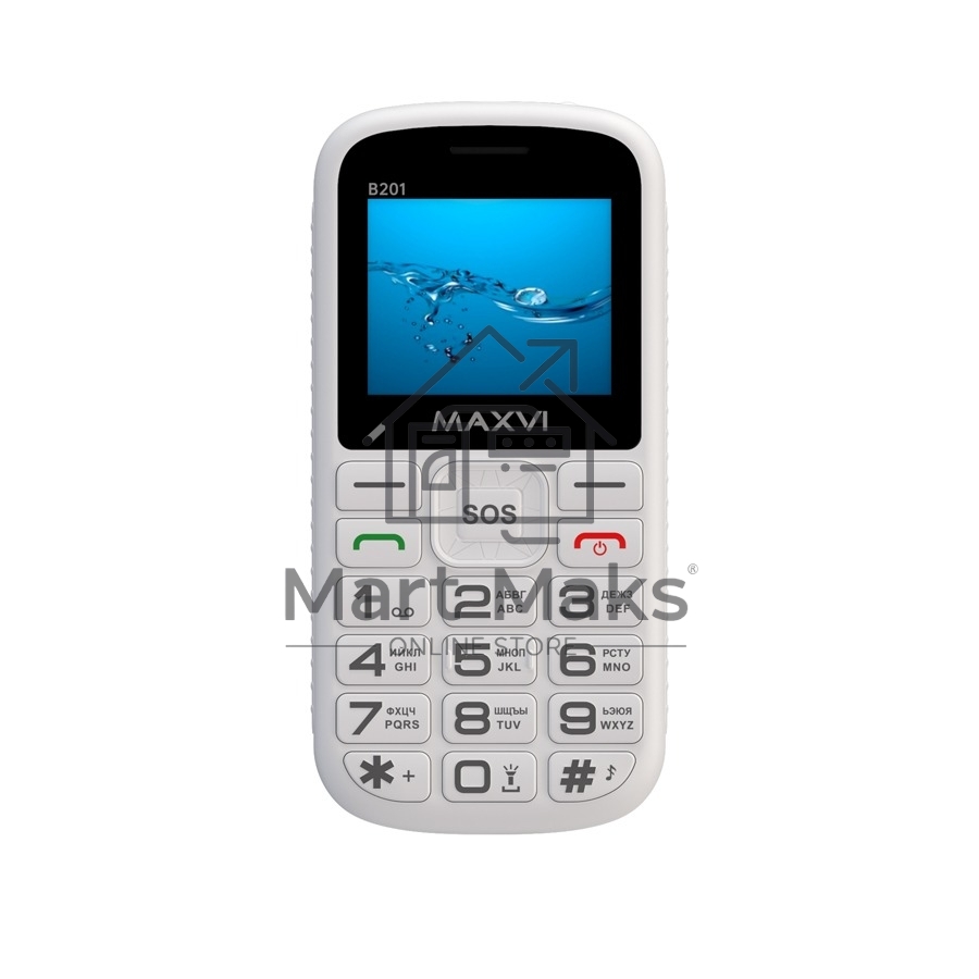 Мобильный телефон Maxvi B201 белый