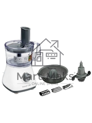 Кухонный комбайн Galaxy Line GL 2312, белый, пластиковая чаша 1,2 л, 1000 Вт, 2 скорости, импульсный режим