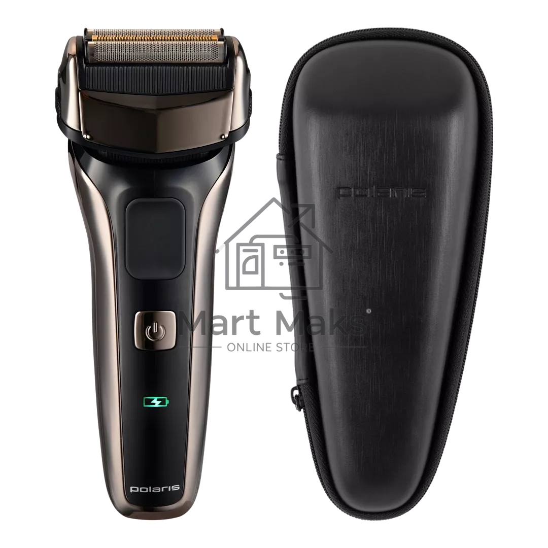 Бритва Polaris PMR 0311 RC PRO (аккум/сеть, LI-ION, сухое и влажное) черный/серебряный