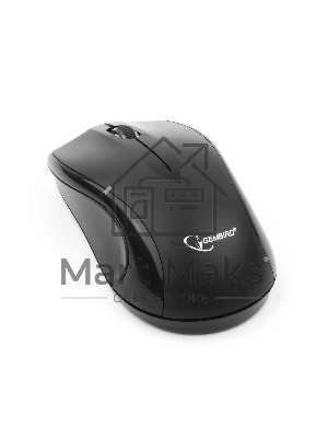 Мышь беспроводная Gembird MUSW-320 черный, 1000 dpi, радиоканал, USB, кнопки - 3