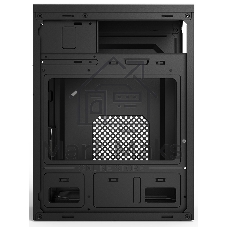 Компьютерный корпус CBR PCC-MATX-MX08-WPSU mATX Minitower MX08, без БП, 2*USB 2.0, HD Audio+Mic, черный