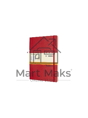 Блокнот Moleskine CLASSIC SOFT QP621F2 XLarge 190х250 мм, 192 страниц, линейка, мягкая обложка, красный