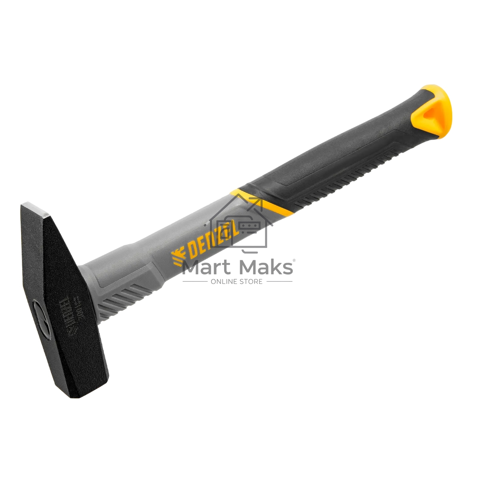 Молоток слесарный Denzel 300 г, кованый, фибергласовая рукоятка c TPR покрытием