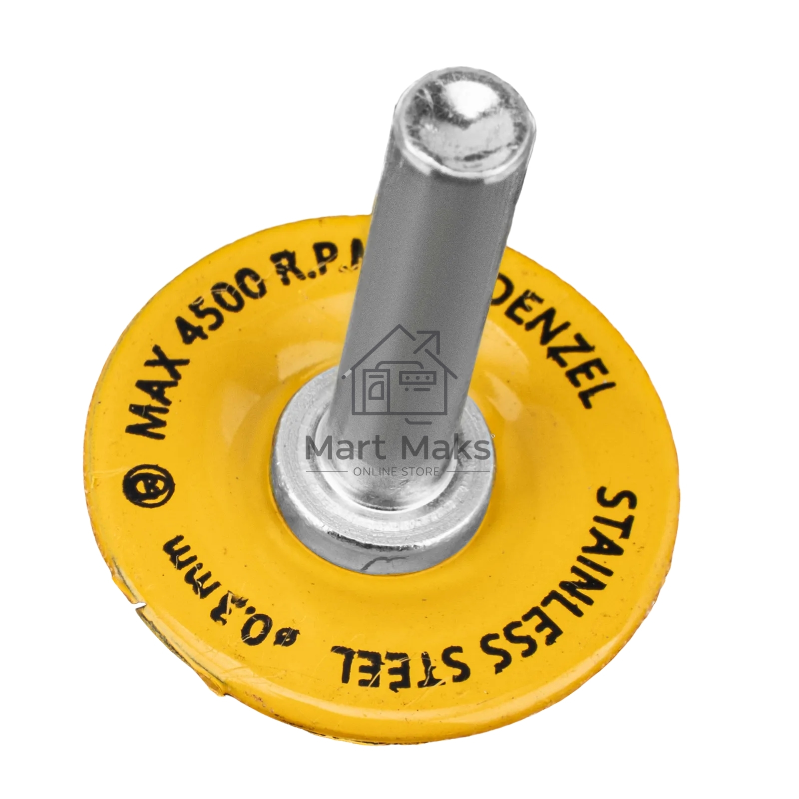 Щетка для дрели Denzel 60 мм, плоская, со шпилькой, нержавеющая витая проволока