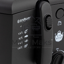 Фритюрница ENDEVER Skyline FR-115 чёрный/металлик, 1800 Вт, 2.5 л, 0.6 кг, антипригарное покрытие