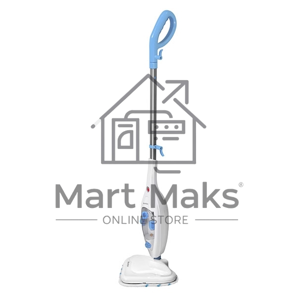 Паровая швабра Blackton Bt SM1114 White-blue, Мощность 1300 Вт, 2 в 1. Вертикальная и компактная, Резервуар для воды 300 мл, Время неприрывной работы до 20 минут, Быстрая и эффективная очистка всех типов полового покрытия: паркет, линолеум, плитка, Уничто