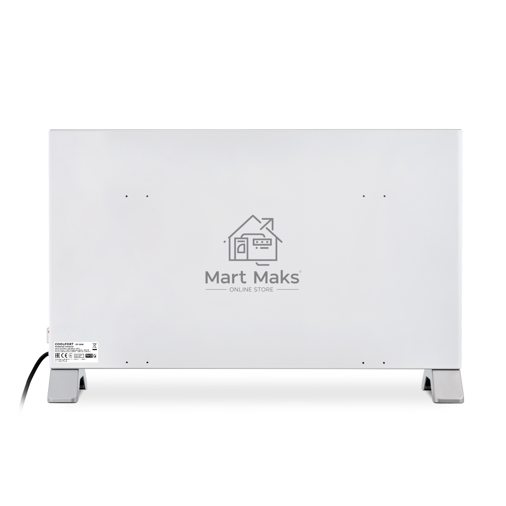 Конвектор Coolfort CF-3941 белый, 2000 Вт, 20 м2, термостат, дисплей, WiFi