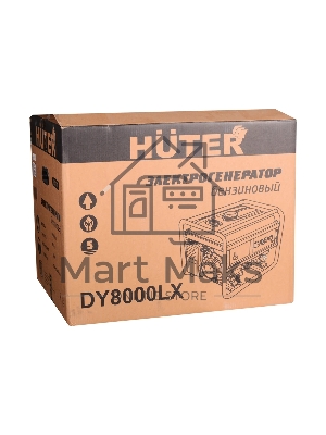 Электрогенератор бензиновый Huter DY8000LX, 7 кВт, 81 дБ, 76 кг