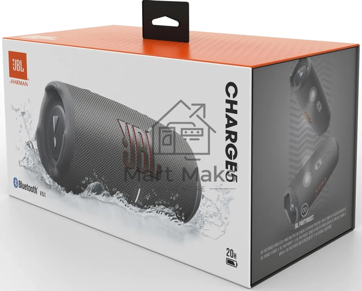 Портативная акустика JBL Charge 5, серый