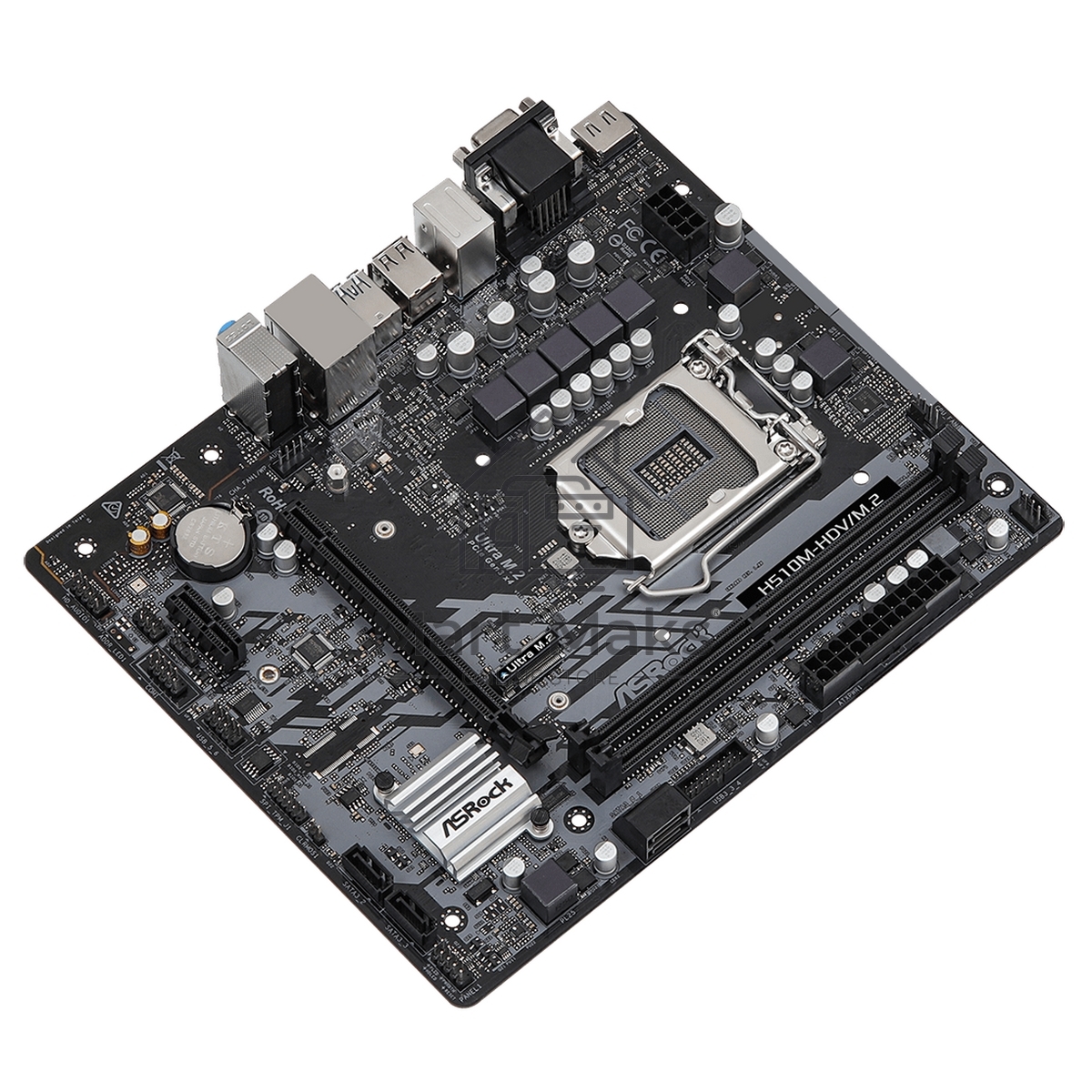 Материнская плата ASRock H510M-HDV/M.2 SE, LGA 1200, Intel H470, 2xDDR4, 4xSATA, 1xM.2, 1xPCIe 4.0 x16, 1xPCIe x1, 1xDVI-D, 1xHDMI, 1xVGA, 1x 1Gb LAN, 2xUSB 2.0, 4xUSB 3.2 Gen 1, 3x3.5 мм, 7.1, mATX