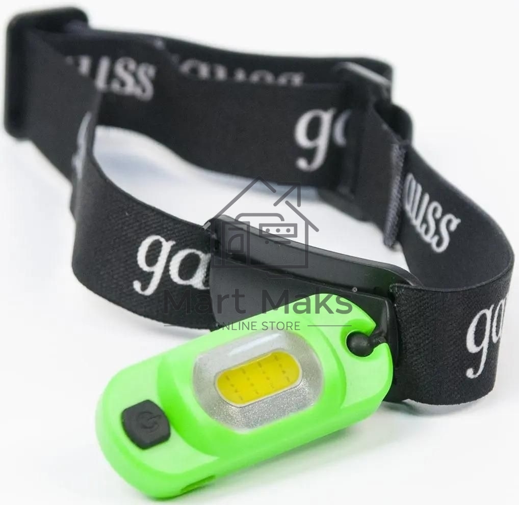 Фонарь налобный GAUSS GFL408 3W 150lm Li-ion 300mAh LED