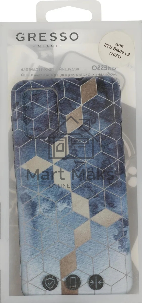 Чехол (клип-кейс) Gresso Meridian, для ZTE Blade L9, синий gr17aaae9049