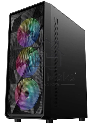 Компьютерный корпус 1STPLAYER FD3 Black / ATX / 4x120мм LED fans inc. / FD3-BK-4F1