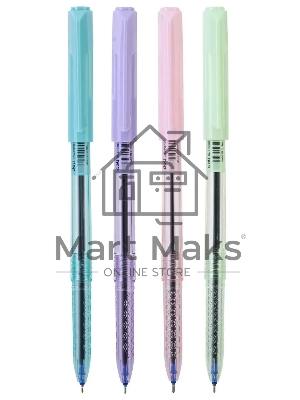 Набор ручек шариковых Deli Arrow EQ03032 ассорти, d=0.7мм, синие чернила (4шт), линия 0.4мм, 4 цвета