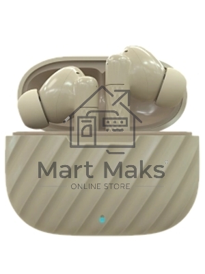 Наушники TWS More choice БВ37 бежевый, внутриканальные, Bluetooth, сенсорное управление, до 4 ч