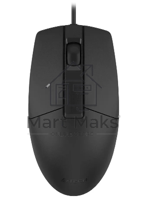 Мышь проводная A4Tech OP-335S черный, 1200 dpi, USB, кнопки - 3