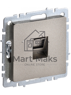 Розетка компьютерная IEK BRITE РК10-БрШ RJ45 кат.5E шампань