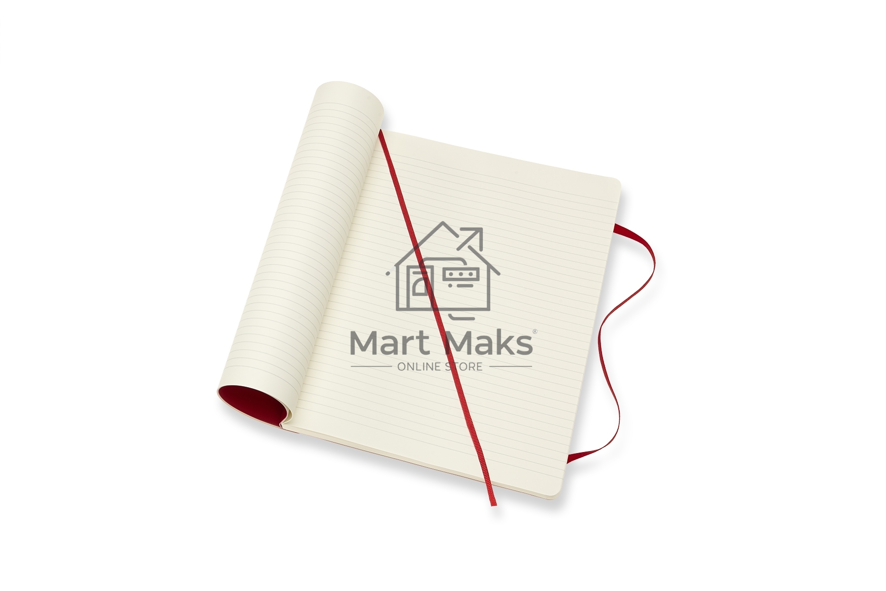 Блокнот Moleskine CLASSIC SOFT QP621F2 XLarge 190х250мм, 192 страниц, линейка, мягкая обложка, красный