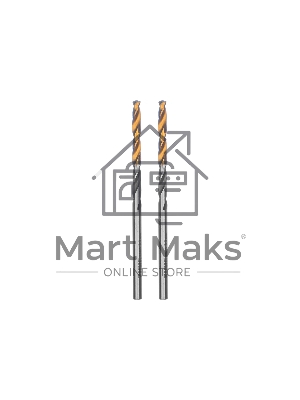 Сверло спиральное по металлу Denzel 3,2 x 65мм, Р6М5, Golden Tip, многогранная заточка, 2 шт.