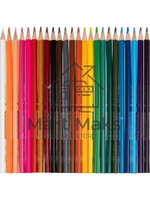 Карандаши цветные Deli EC00220 Color Emotion, трехгранный профиль, липа, 24 цвета, коробка с европодвесом (24шт)