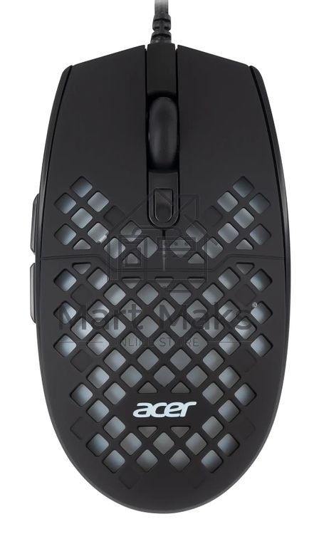 Мышь проводная Acer OMW134 черный, 3200 dpi, USB, кнопки - 6