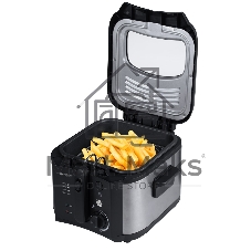 Фритюрница ENDEVER Skyline FR-115 чёрный/металлик, 1800 Вт, 2.5 л, 0.6 кг, антипригарное покрытие
