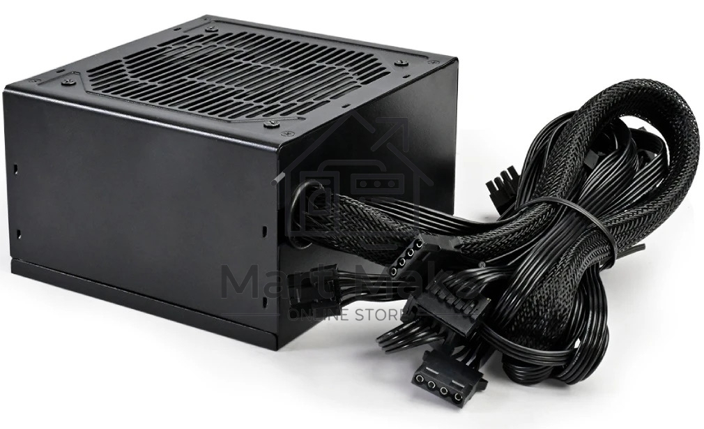 Блок питания PCCOOLER KF650, 650W 80 PLUS White (ATX, ATX 2.4, Non-modular, 1x24(20+4)pin 550mm, 1xCPU*2 8(4+4)pin 610+150mm, 2xPCIe 8(6+2)pin 510mm, 2xSATA*3+MOLEX4pin*1 450+150+150+150mm, Active, 120x120mm, 140x150x86mm, APFC, OVP, SCP, OPP (140-160%, 2