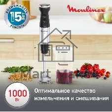 Погружной блендер MOULINEX DD67L810, серебристый/черный