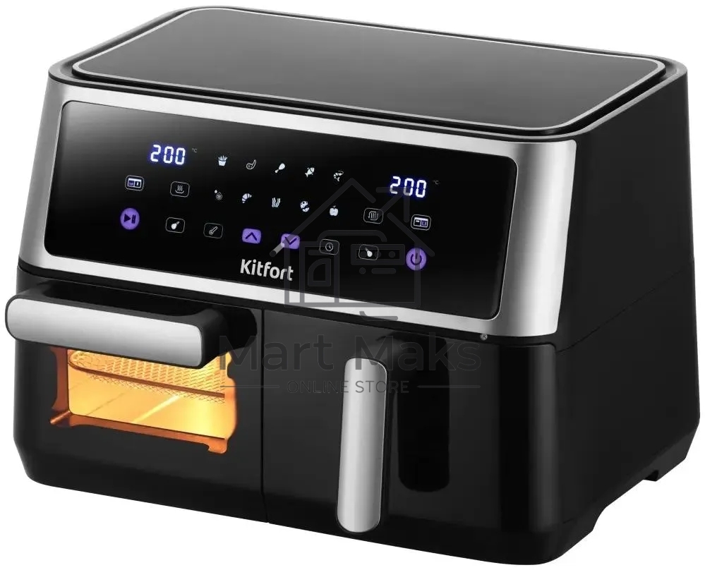 Аэрогриль Kitfort КТ-2256 2850Вт черный/серебристый