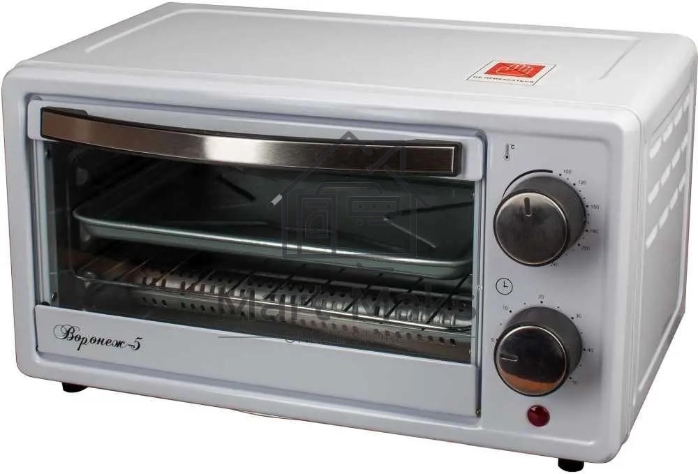Мини-печь Великие Реки Воронеж-5, 900 Вт, 9 литров, таймер на 60 минут, функции духовки, гриля, тостера, быстрый нагрев, компактный размер