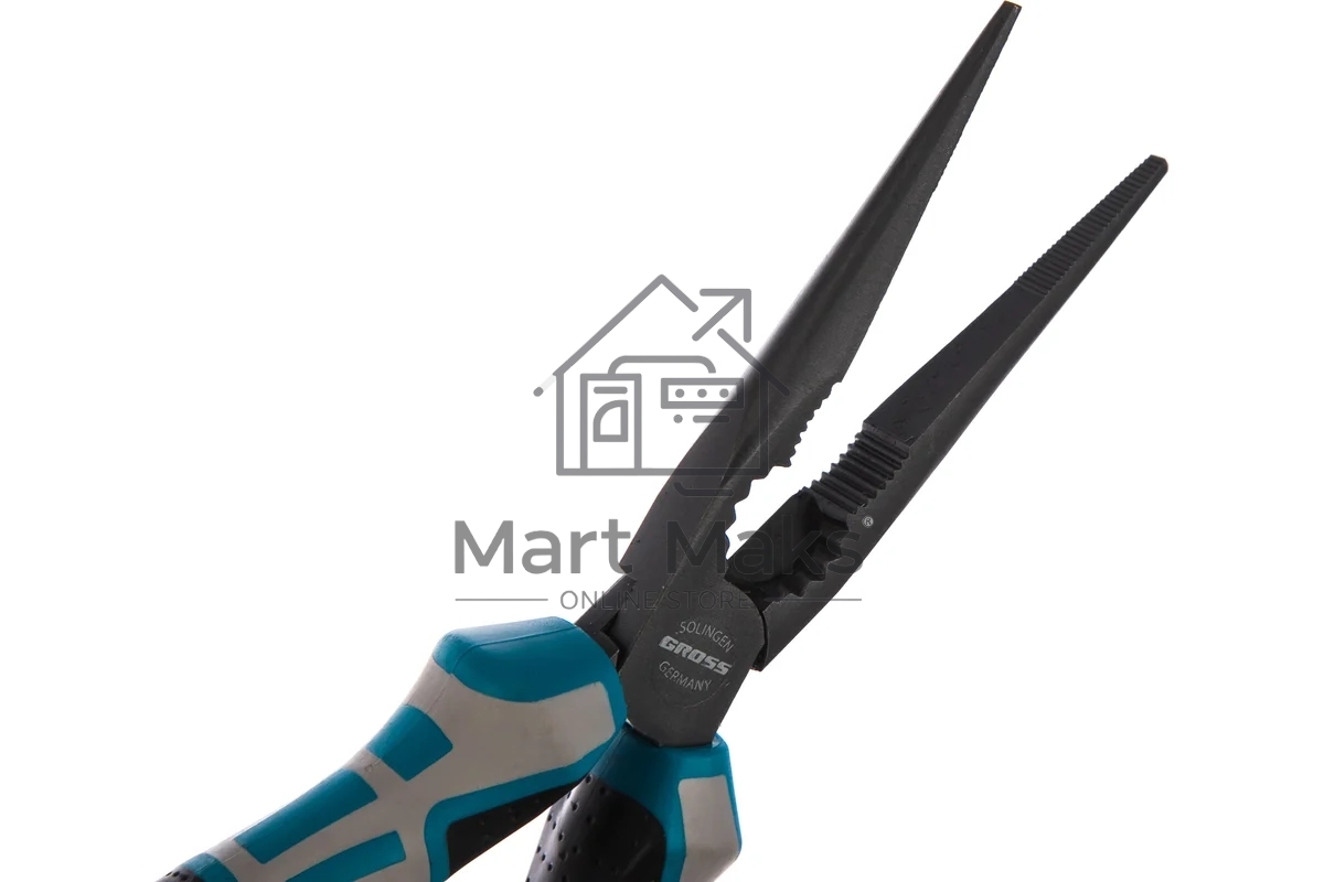Длинногубцы прямые Gross 17171 205 мм, трехкомпонентные рукоятки