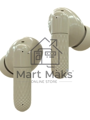 Наушники TWS More choice БВ37 бежевый, внутриканальные, Bluetooth, сенсорное управление, до 4 ч