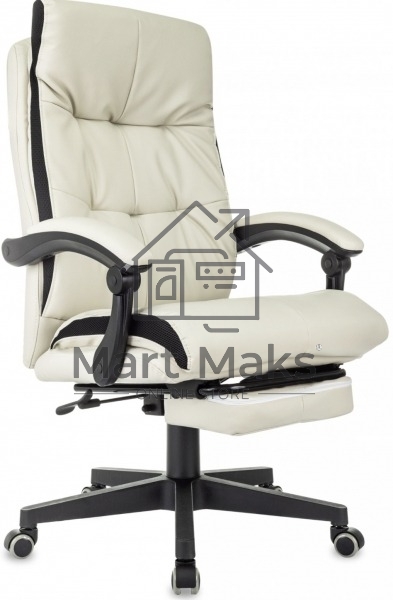 Кресло руководителя Бюрократ CH-824MSG-BF слоновая кость, эко.кожа/ткань, пластик