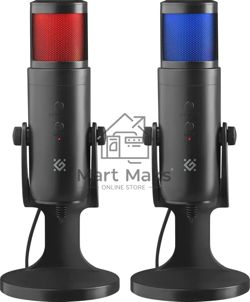 Микрофон DEFENDER (64625) Galactar GMC 250 USB, LED, провод 1.5 м