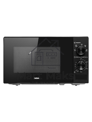 Микроволновая печь BBK 20MWS-762M/B черный, 20 л, 700 Вт, переключатели - поворотный механизм