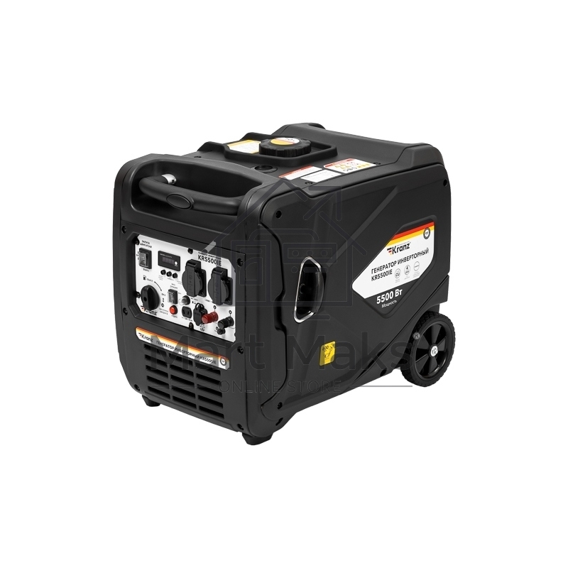 Генератор инверторный Kranz KR5500IE, 5,5кВт, 230В, 10л, закрытый корпус, электростартер