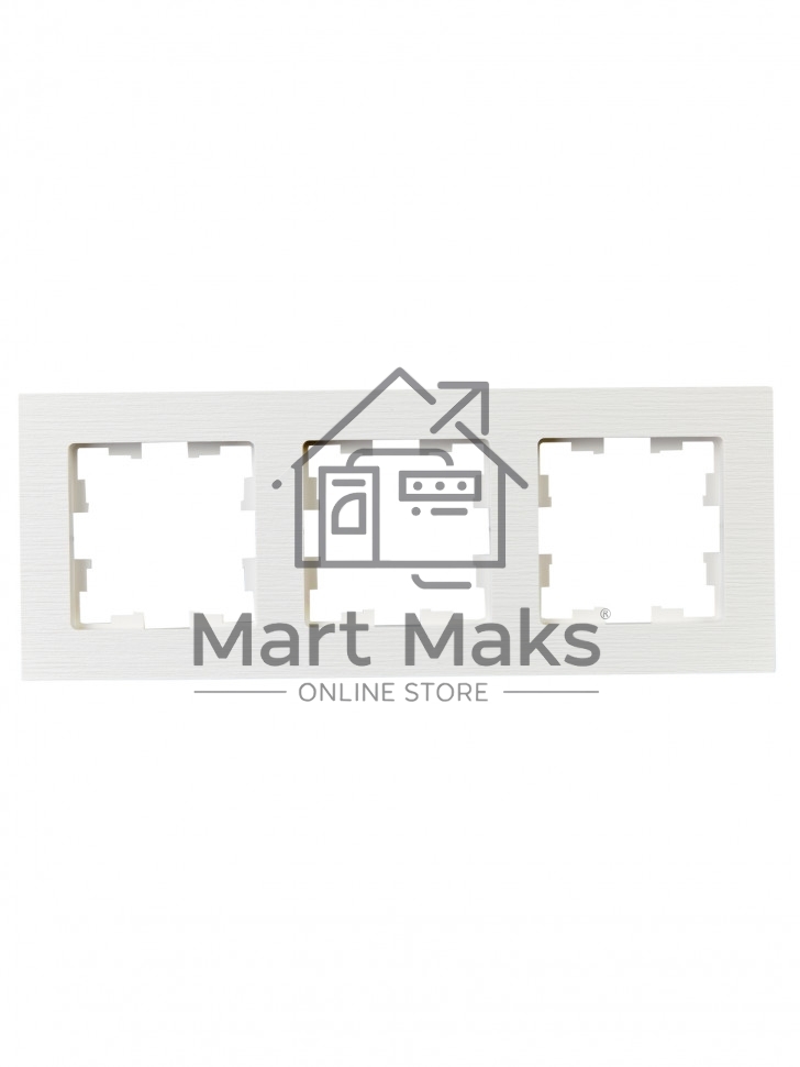 Рамка 3-местная IEK BRITE РУ-3-Бр DECOR рифленый белый