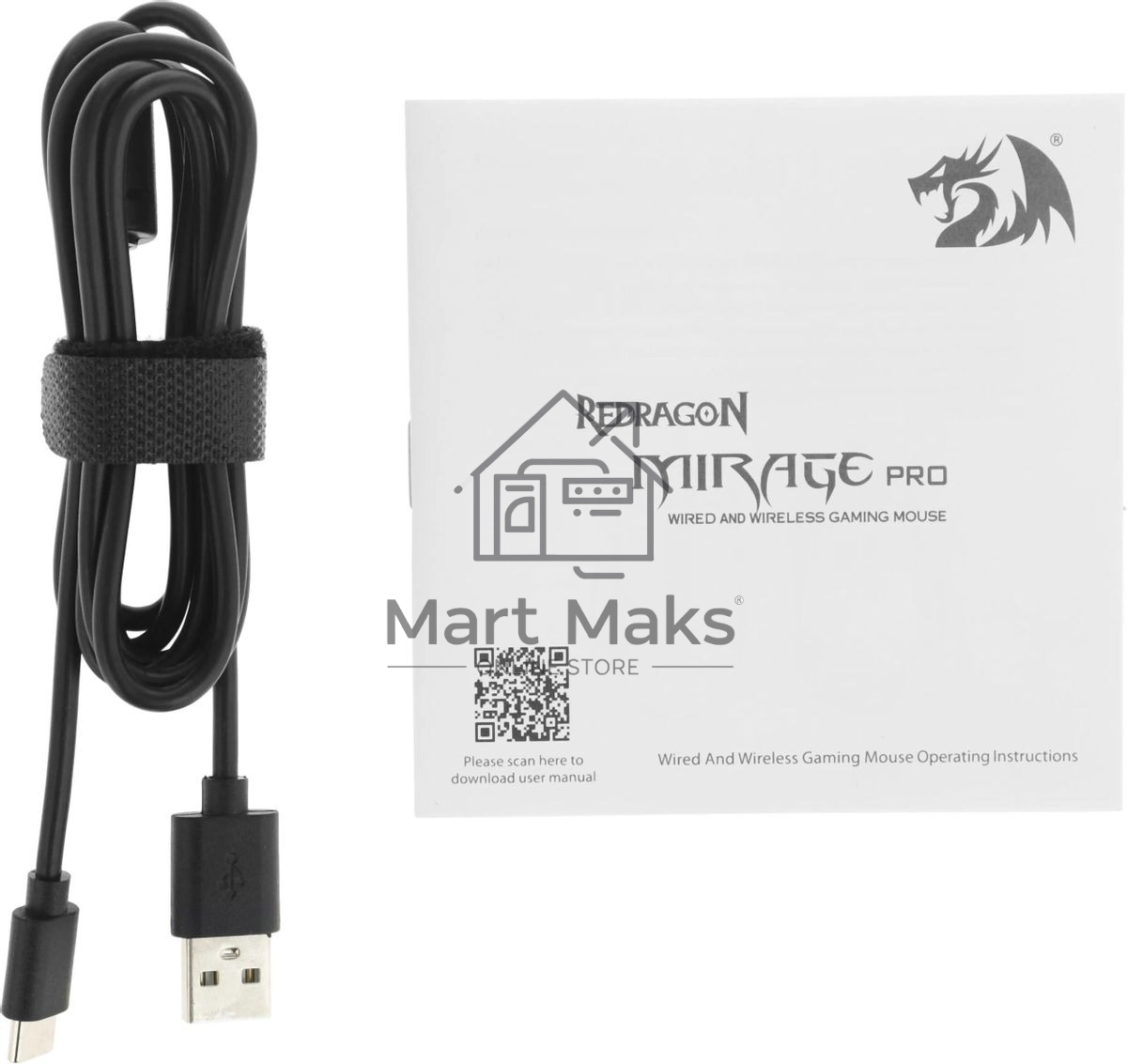 Мышь беспроводная Redragon Mirage Pro черный, 8000 dpi, радиоканал, USB, кнопки - 9
