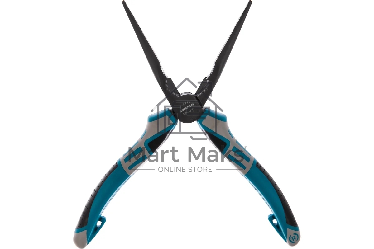 Длинногубцы прямые Gross 17171 205 мм, трехкомпонентные рукоятки