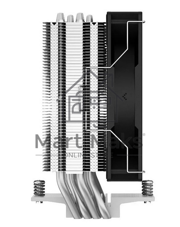 Кулер для процессора DEEPCOOL AG400 черный, 120 мм, алюминий/медь, 2000 об/мин, 31.6 дБ, 4 pin, 220 Вт, 150 мм