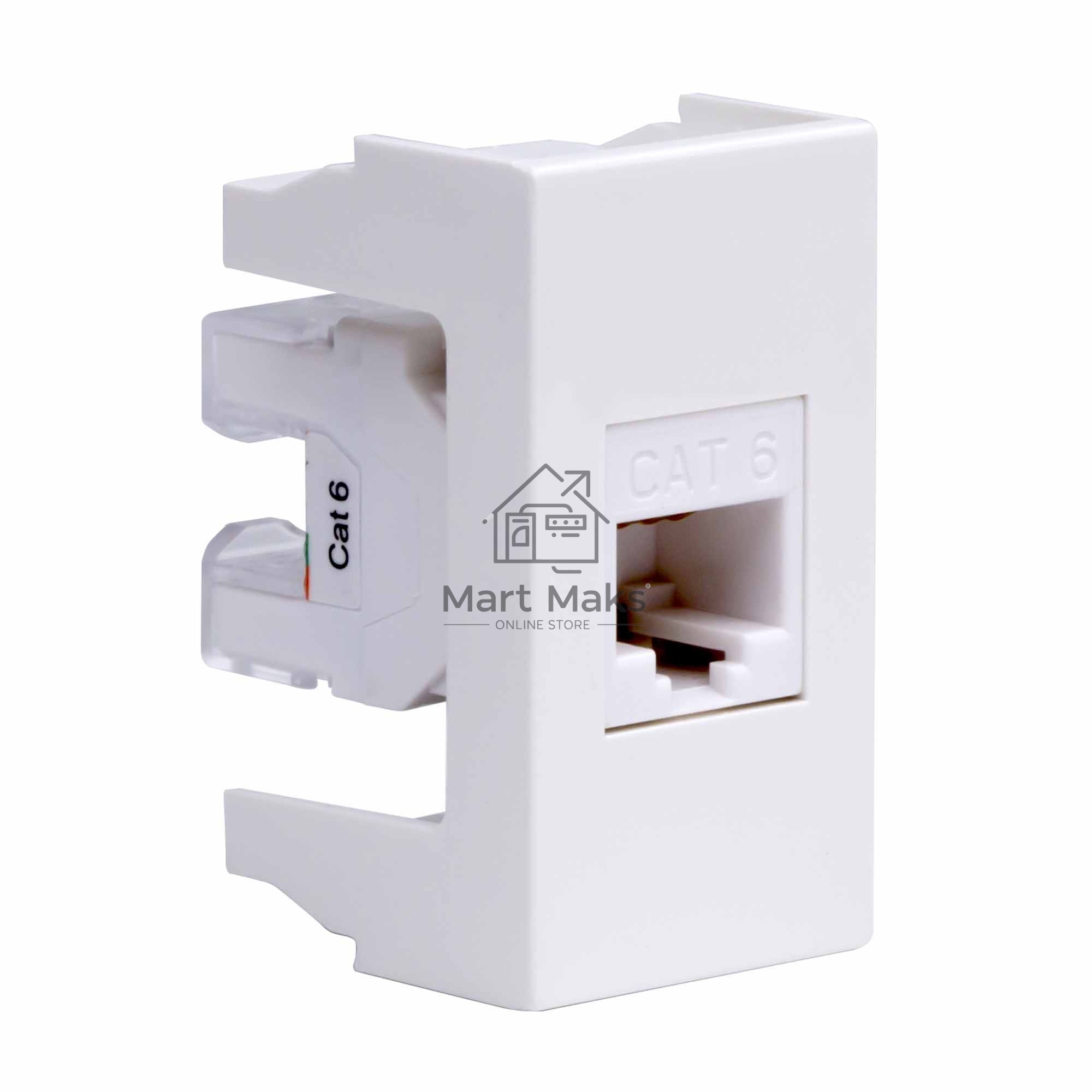 Розетка компьютерная DKC Viva 45058 RJ-45 кат.6, неэкранированная, 8P8C, Hyperline, Dual IDC, белая, 1 модуль