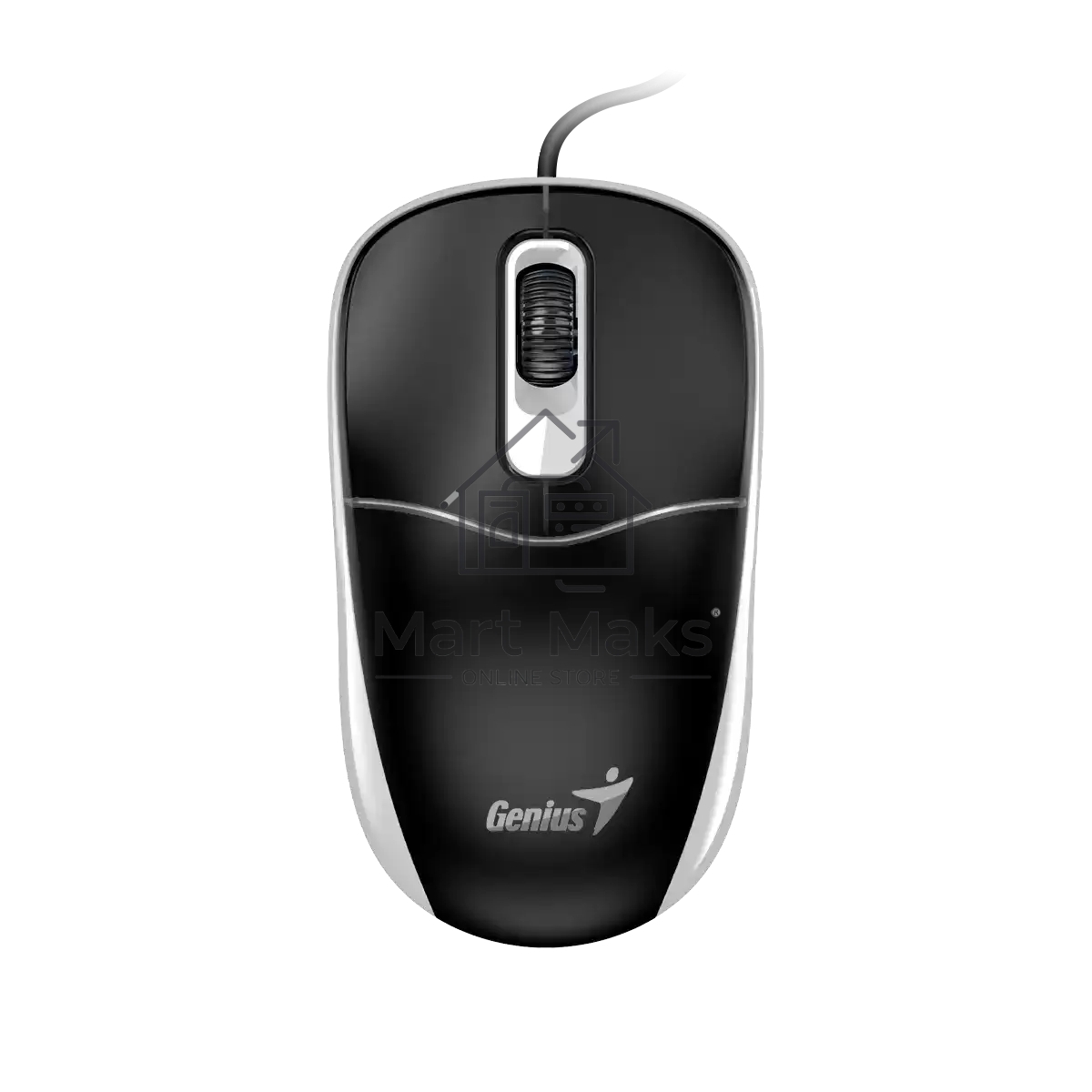 Мышь проводная Genius DX-111 черно-серый, 1200 dpi, USB, кнопки - 3