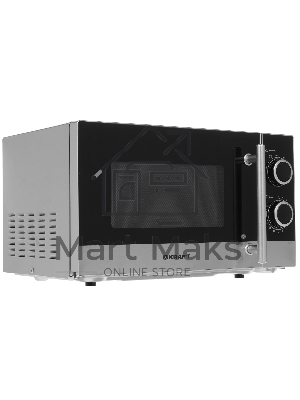 Микроволновая печь Kraft KF-20MW7S-200M серебристый, 20 л, 700 Вт, переключатели - поворотный механизм