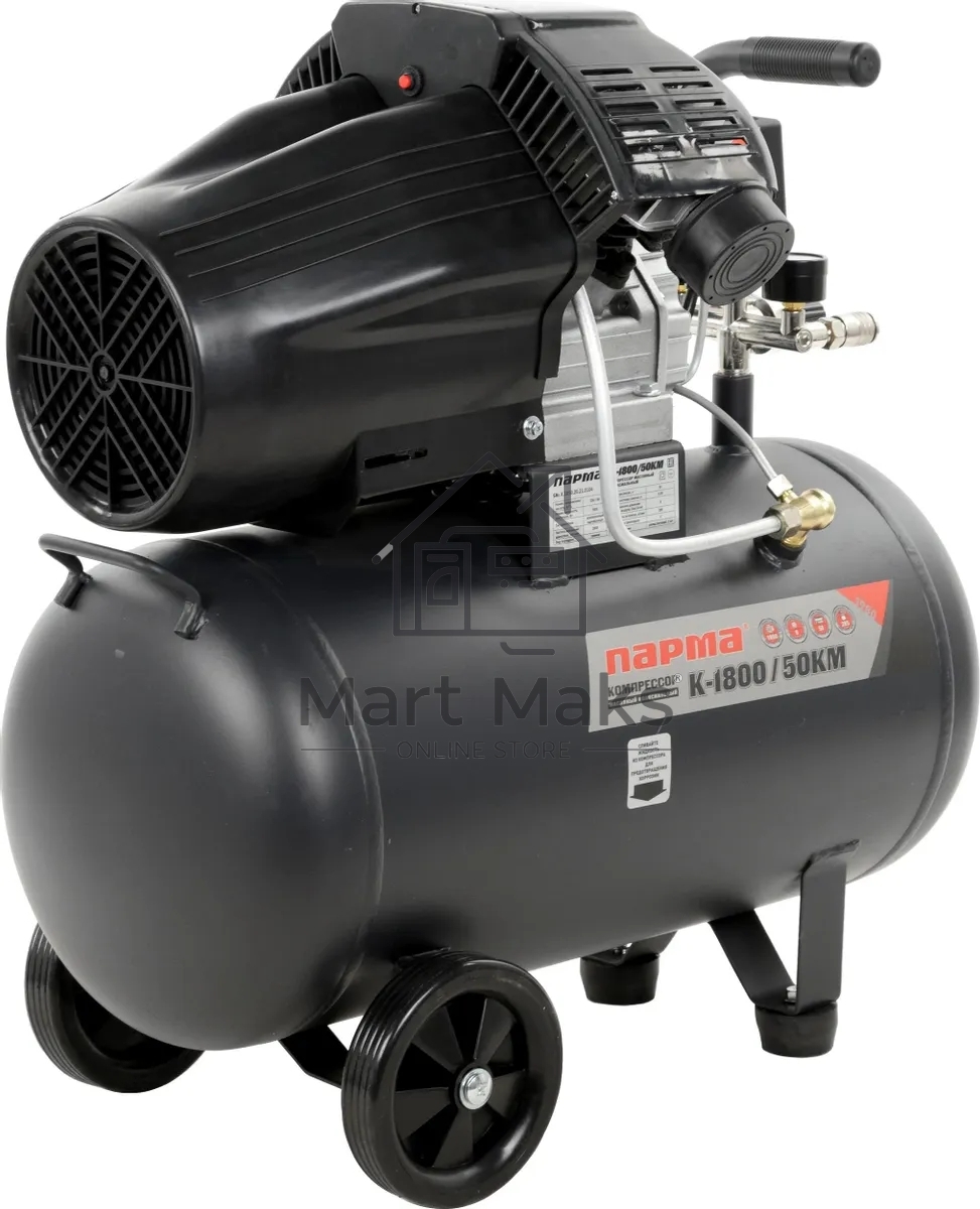 Компрессор поршневой Парма K-1800/50КМ масляный 285л/мин 50л 1800Вт серый/черный