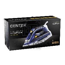 Утюг Centek CT-2350 синий, 2600 Вт, 45 г/мин, удар 145 г/мин, 350 мл